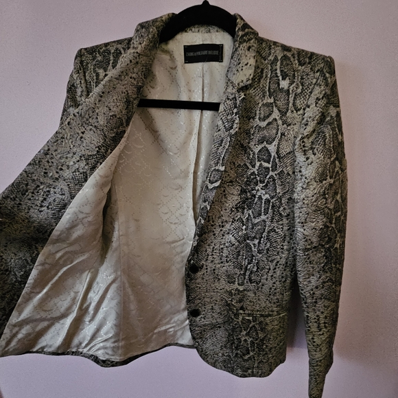 Zadig & Voltaire Deluxe Metallic Jacquard Snakeskin Print size 34/36 - Picture 3 of 5